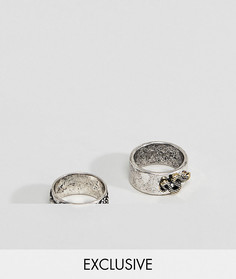 2 серебристых кольца Reclaimed Vintage Inspired эксклюзивно для ASOS - Серебряный