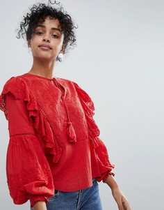 Блузка с оборками New Look - Красный