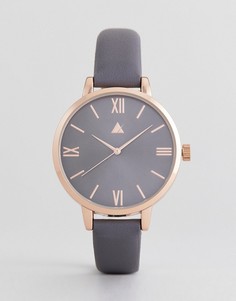 Золотисто-розовые часы с темно-серым ремешком ASOS CURVE - Медный