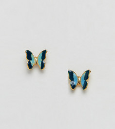 Серьги-гвоздики с бабочками Bill Skinner - Золотой