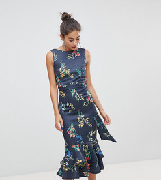 Мини-юбка с цветочным принтом и оборкой True Violet - Мульти