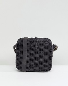 Структурированная соломенная сумка ASOS - Черный