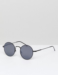 Черные круглые солнцезащитные очки River Island - Черный