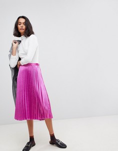 Плиссированная юбка миди Vero Moda - Розовый
