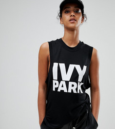 Черная обтягивающая майка с логотипом Ivy Park - Черный