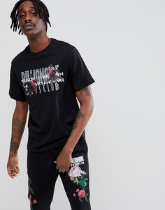 Черная футболка с цветочным принтом Billionaire Boys Club - Черный