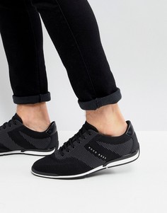 Черные трикотажные кроссовки BOSS - Черный