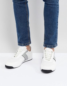 Белые беговые кроссовки с полосками BOSS - Белый
