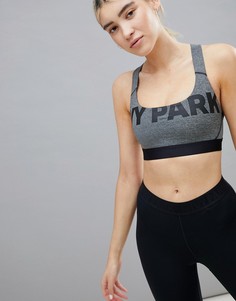 Серый спортивный бюстгальтер с логотипом Ivy Park - Серый