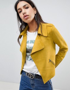 Укороченная куртка из искусственной замши River Island - Желтый