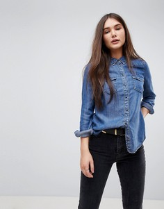 Приталенная джинсовая рубашка Only - Синий
