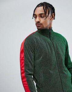 Зеленая спортивная куртка с полосой по бокам Jaded London - Зеленый