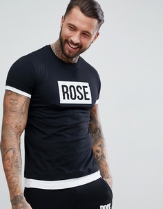 Обтягивающая футболка Rose London - Черный