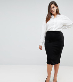 Трикотажная юбка-карандаш ASOS CURVE - Черный