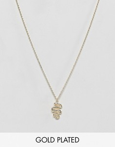 Ожерелье с подвеской-змеей Orelia - Золотой