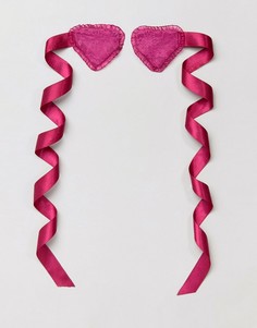 Каффы с отделкой в виде сердец ASOS Valentines - Розовый