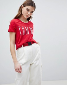 Футболка с логотипом Tommy Jeans - Красный