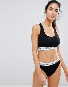 Спортивный бюстгальтер PrettyLittleThing - Черный