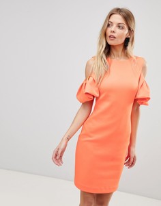 Платье с вырезом на плечах Ted Baker - Оранжевый