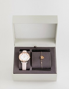 Часы с кожаным ремешком и браслет в подарочном наборе Fossil ES4351SET Jacqueline - Золотой