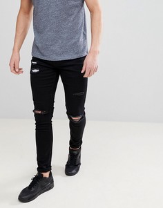 Рваные супероблегающие джинсы Ringspun - Черный