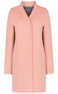 Розовое шерстяное пальто Pompa