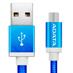 Кабель для сотового телефона ADATA microUSB-USB 1m Blue (AMUCAL-100CMK-CBL)