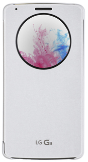 Чехол-книжка LG Quick Circle CCF-345G для LG G3 (белый)
