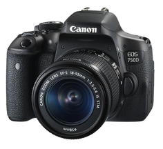 Зеркальный фотоаппарат Canon EOS 750D Kit 18-55 IS STM (черный)