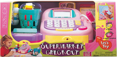 Игровой набор KEENWAY Супермаркет: кассовый аппарат,продукты (свет, звук)