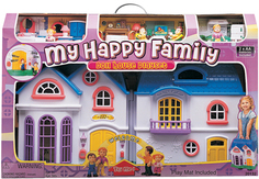 Кукольный домик KEENWAY My Happy Family с предметами, сборный, музыкальный