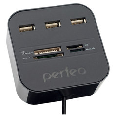 Хаб USB + Карт-ридер Perfeo PF-VI-HR003