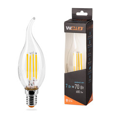 Лампочка Wolta LED C37/7W/4000K/E14 25SCDFT7E14