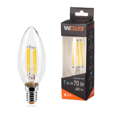 Лампочка Wolta LED C35/7W/4000K/E14 25SCFT7E14
