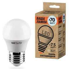 Лампочка Wolta LED G45/7.5W/4000K/E27 25S45GL7.5E27-P