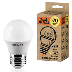 Лампочка Wolta LED G45/7.5W/3000K/E27 25Y45GL7.5E27-P