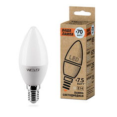 Лампочка Wolta LED C35/7.5W/4000K/E14 25SC7.5E14-P