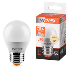 Лампочка Wolta LED G45/8W/3000K/E27 25Y45GL8E27