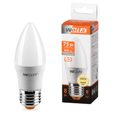 Лампочка Wolta LED C35/8W/3000K/E27 25YC8E27
