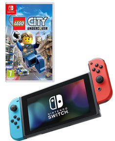 Игровая приставка Nintendo Switch Red-Blue + LEGO City Undercover
