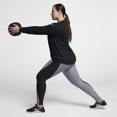 Женская футболка для тренинга с длинным рукавом Nike Dry (большие размеры)