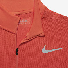 Мужская футболка для гольфа с длинным рукавом и половинной молнией Nike Dry Knit