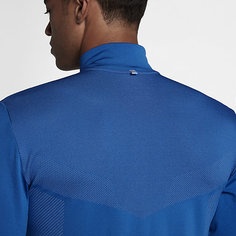 Мужская футболка для гольфа с длинным рукавом и половинной молнией Nike Dry Knit