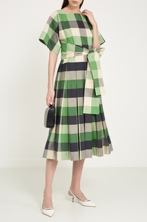 Зеленое платье в клетку Cyrille Gassiline Base