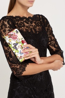 Кожаный кошелек с цветами и бабочками Dolce&;Gabbana