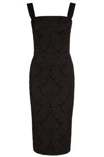 Черное жаккардовое платье Dolce & Gabbana
