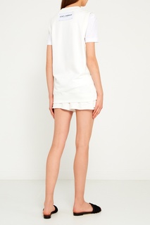 Белые трикотажные шорты Forte Couture