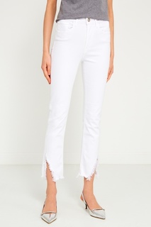 Белые джинсы с бахромой по низу 3х1