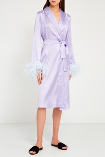 Фиолетовый шелковый халат Primrose