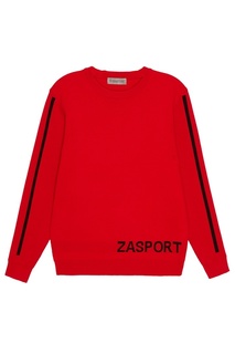 Красный джемпер с логотипом Zasport